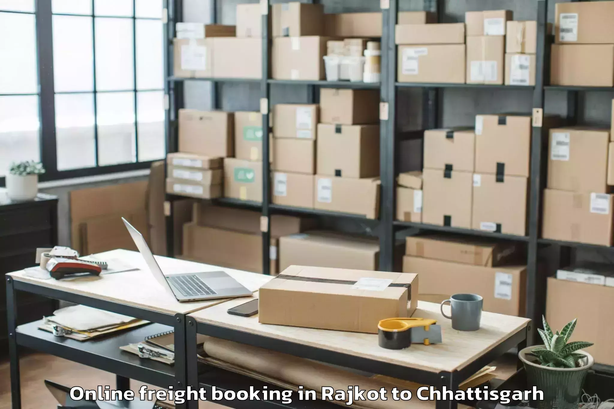 Hassle-Free Rajkot to Ambagarh Chauki Online Freight Booking